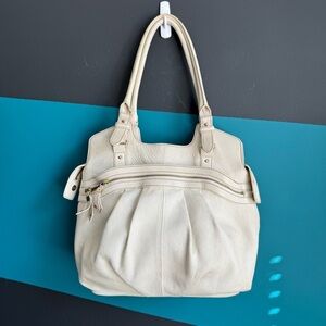 Maxx New York Cream Shoulder Bag